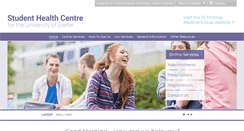 Desktop Screenshot of exeterstudenthealthcentre.co.uk
